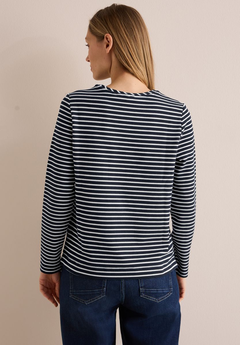 Gestreiftes Strukturshirt
