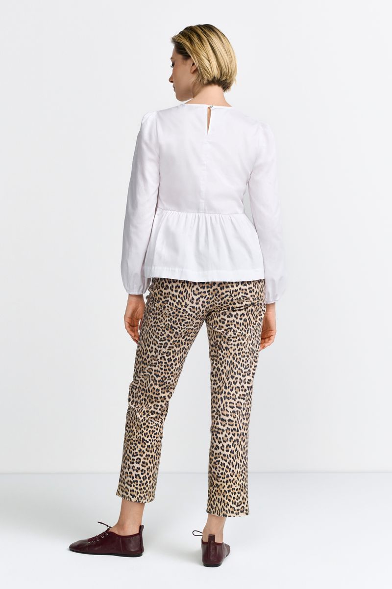 Cotton blouse with peplum Sustainable