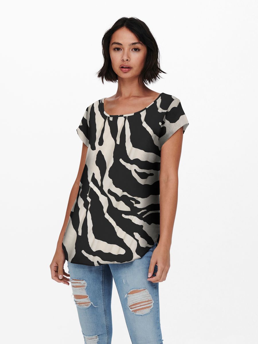 ONLNOVA LIFE VIS S/S TOP WVN