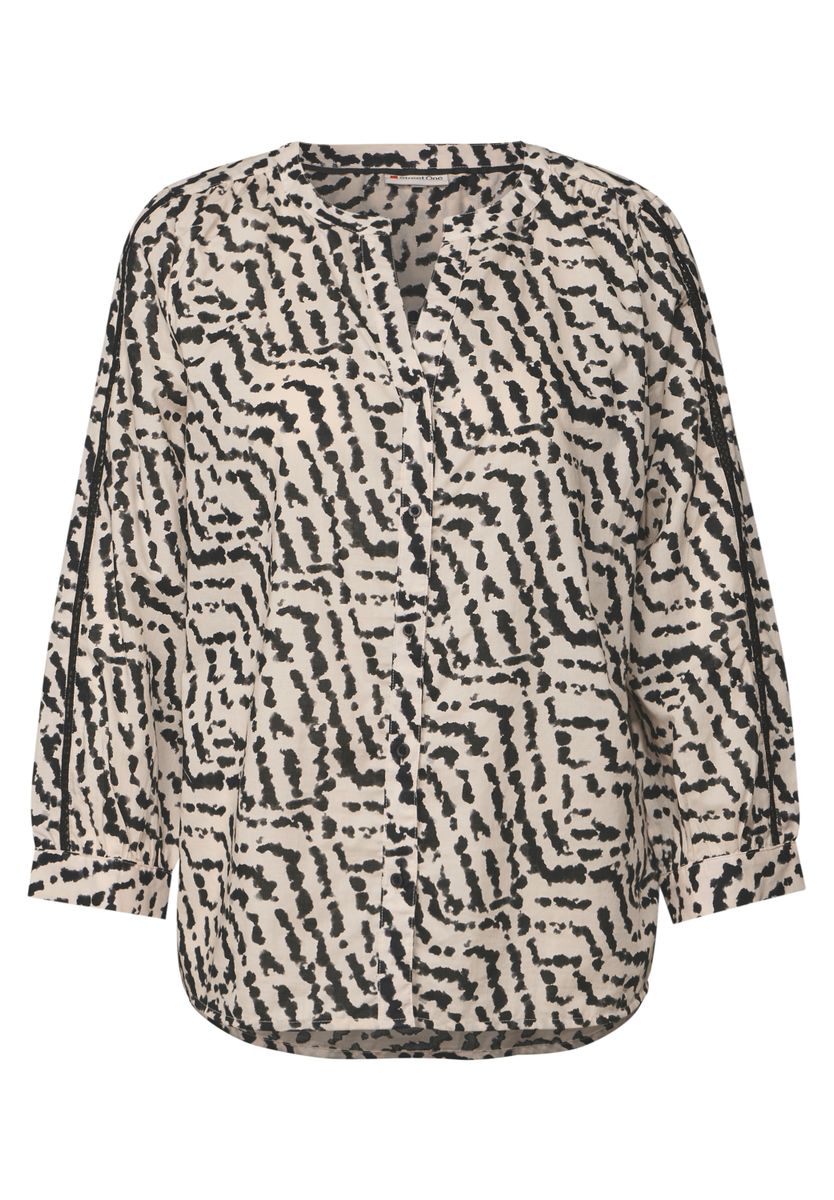 Print-Bluse mit Tapedetails