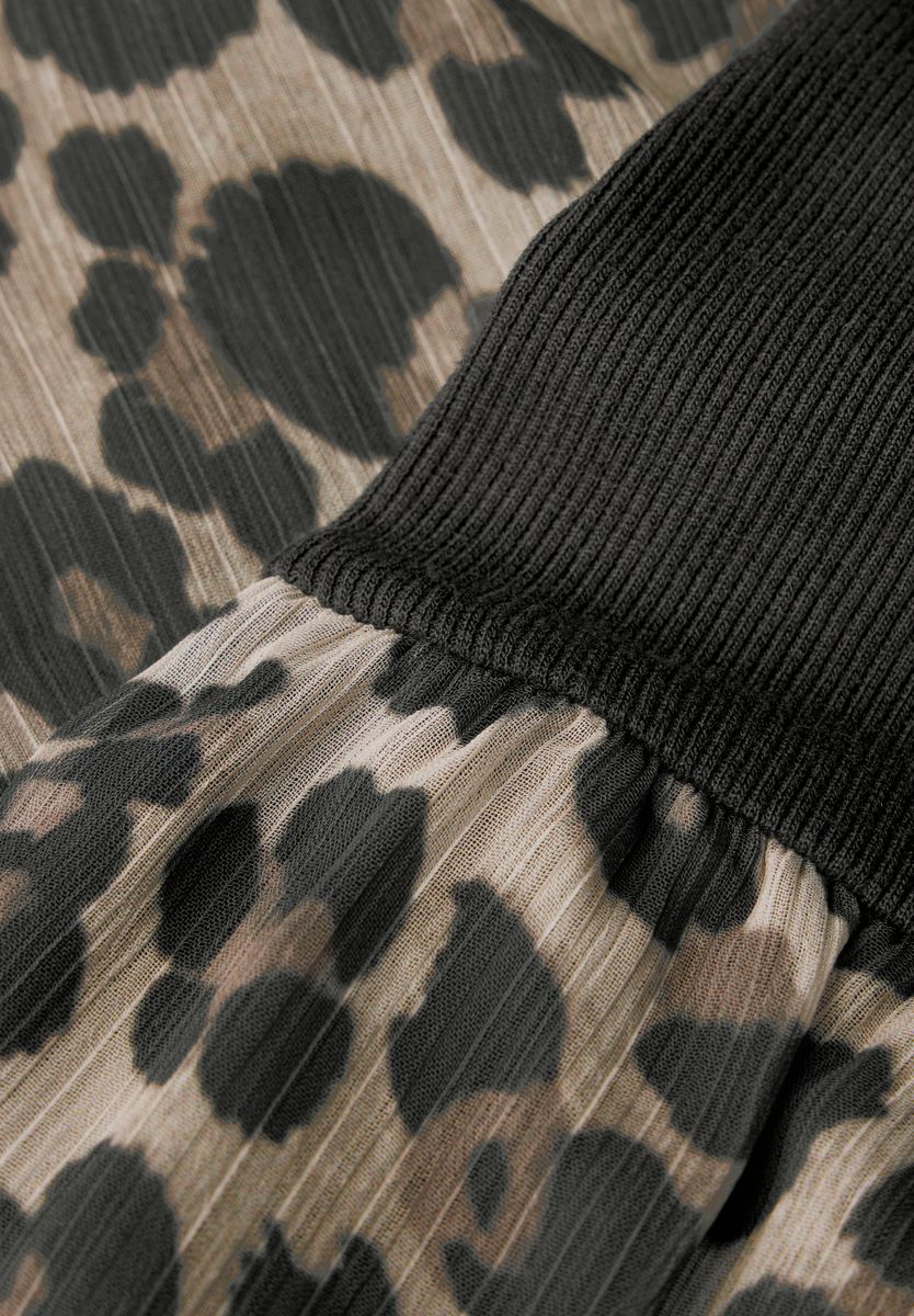 Materialmix Kleid