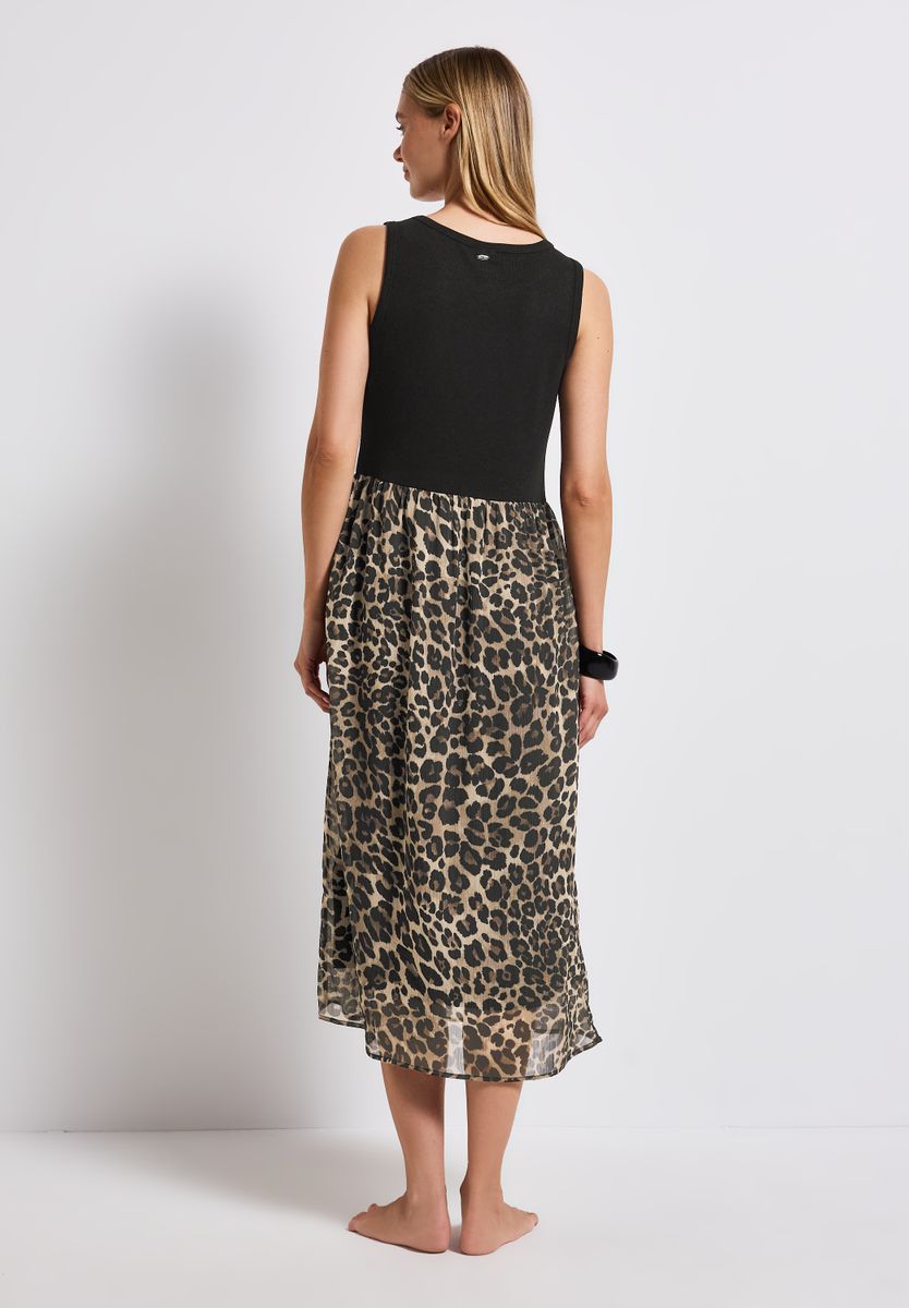 Materialmix Kleid
