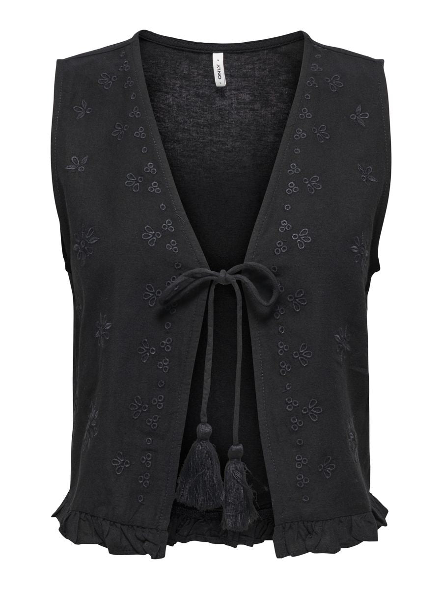 ONLJAKIRI LINEN S/L EMB VEST PTM