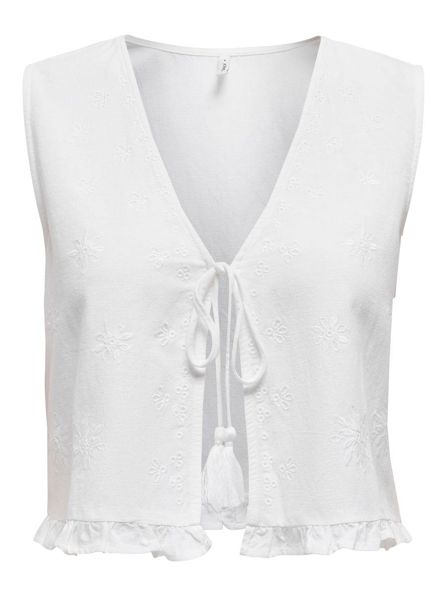 ONLJAKIRI LINEN S/L EMB VEST PTM