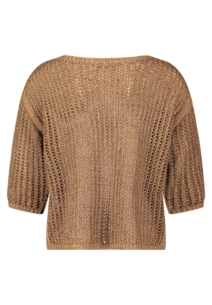 Lochstrick-Pullover