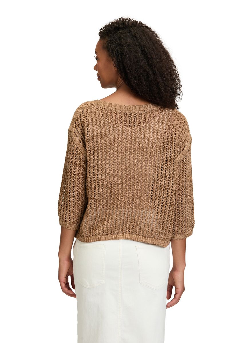 Lochstrick-Pullover