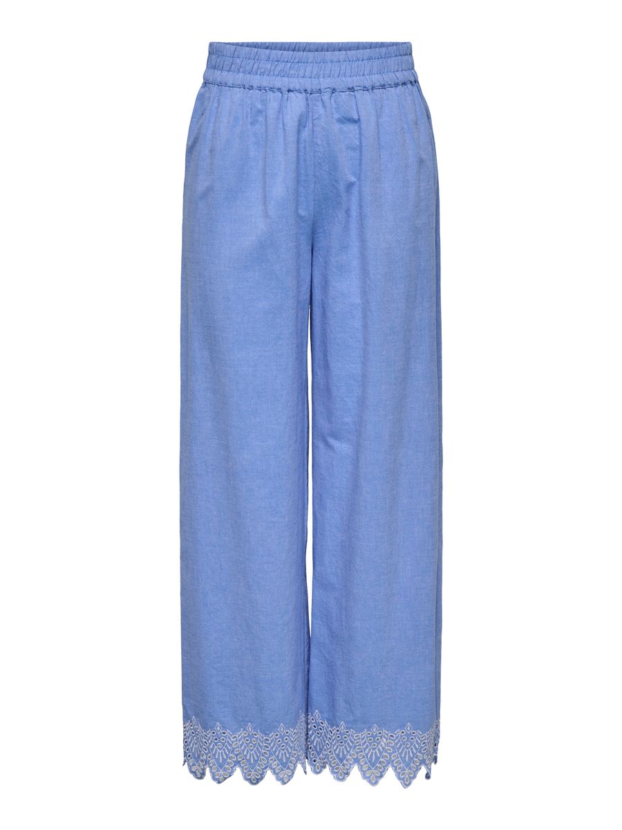 ONLPAULA TULUM EMB PULL-UP PANT WVN