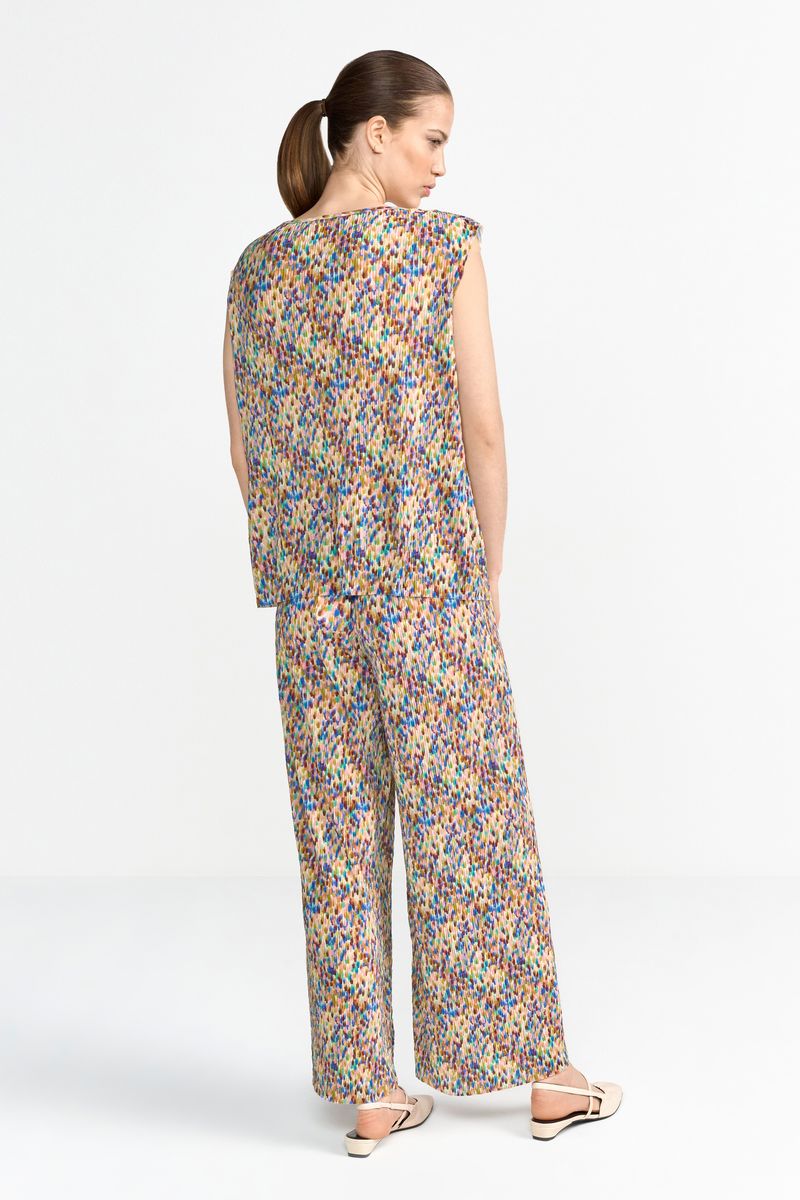Printed Crinkle Top