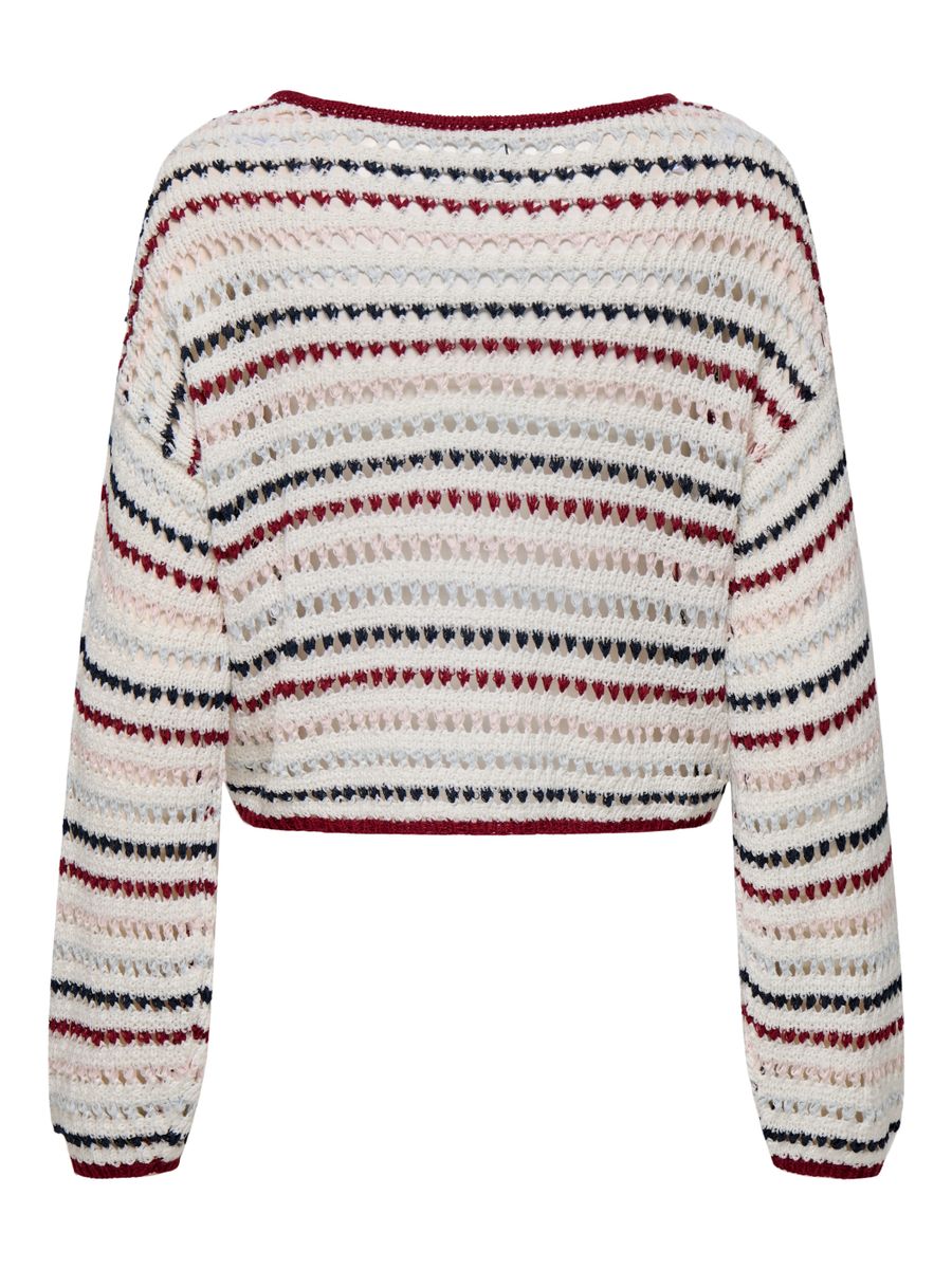 ONLGEENA LS SHORT STRIPE BOATNECK CC KNT