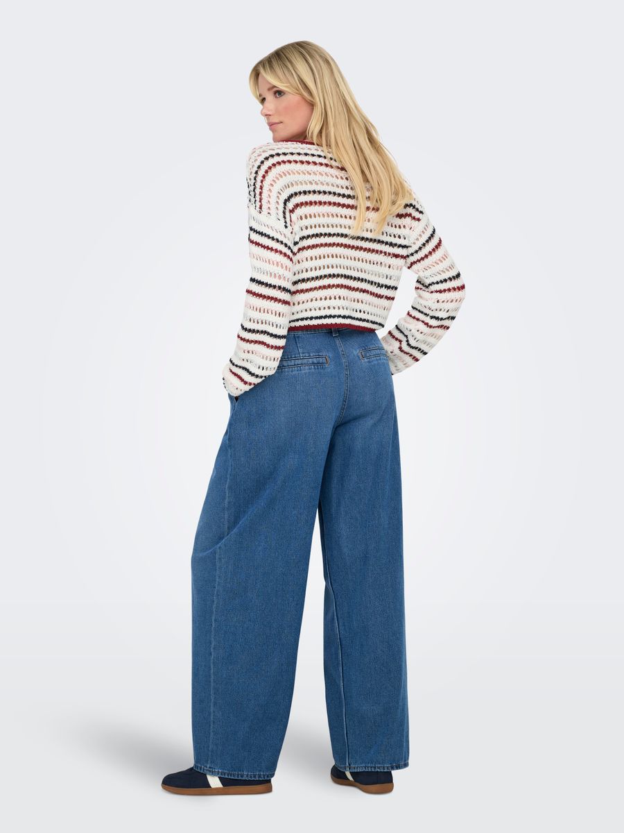 ONLGEENA LS SHORT STRIPE BOATNECK CC KNT