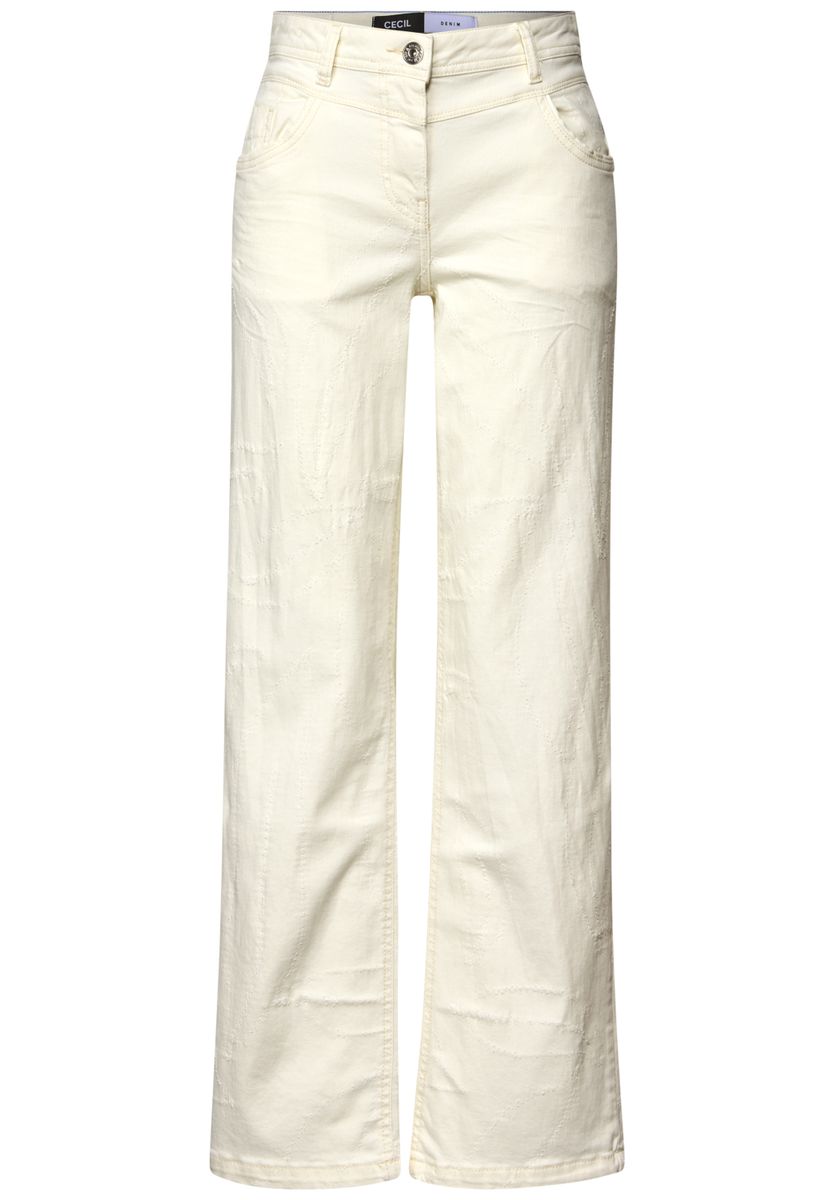 Wide Leg Jeans mit Muster