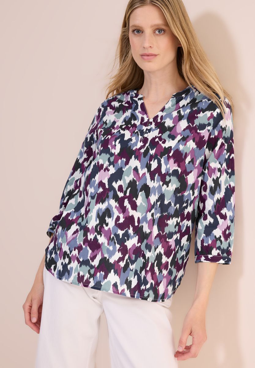 Bedruckte Baumwollbluse