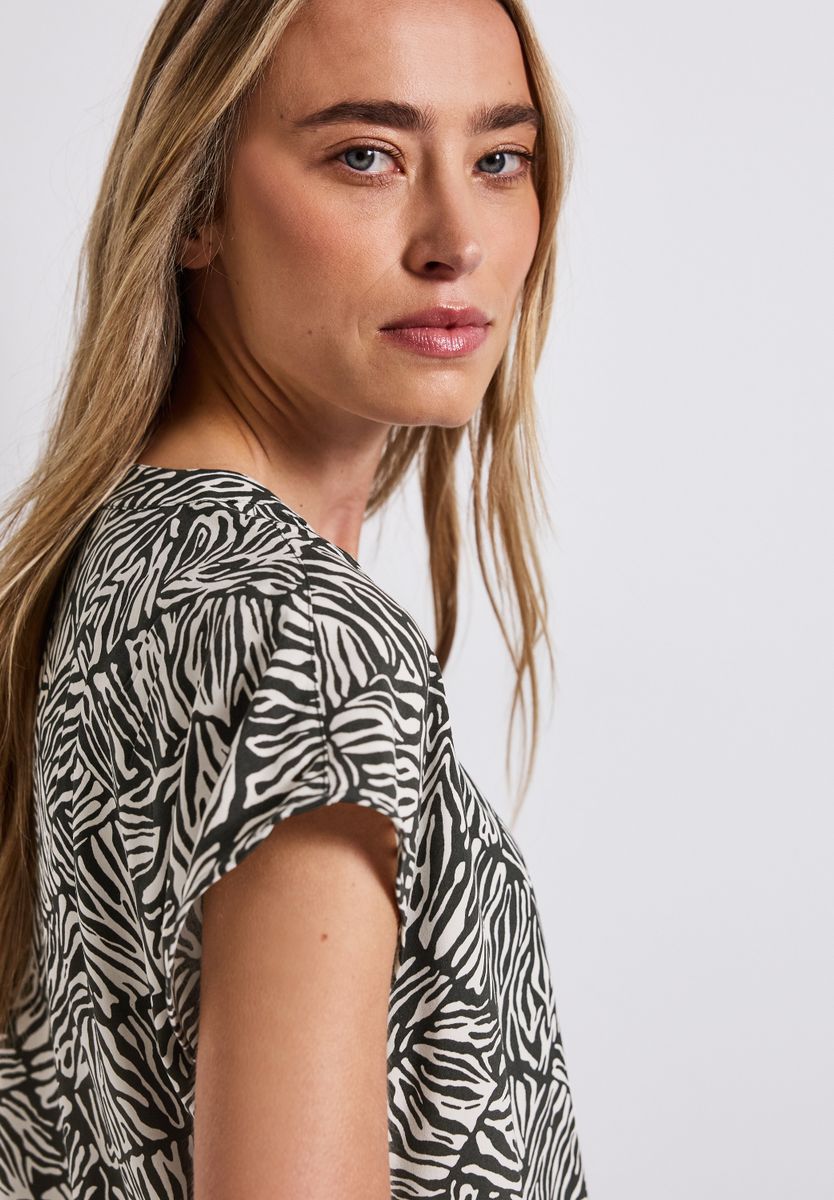 Bluse mit Minimal Print