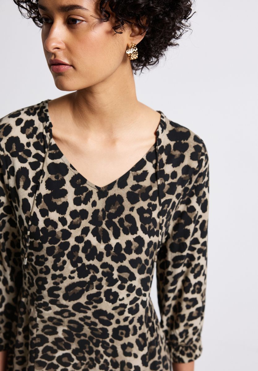Gemustertes Midi-Kleid