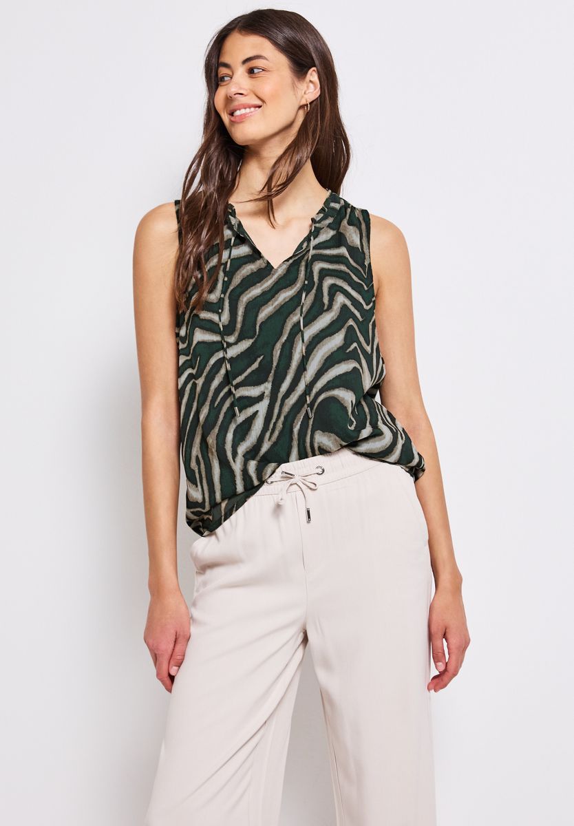 Chiffon Blusentop mit Print