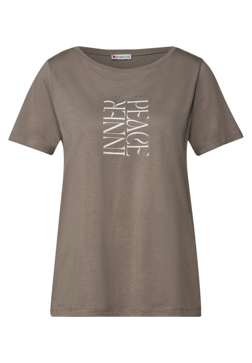 T-Shirt mit Wording Print