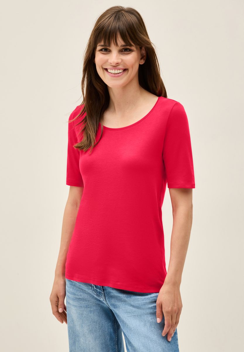 T-Shirt in Unifarbe