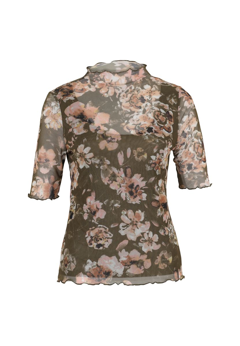 Mesh-Blumen-Shirt