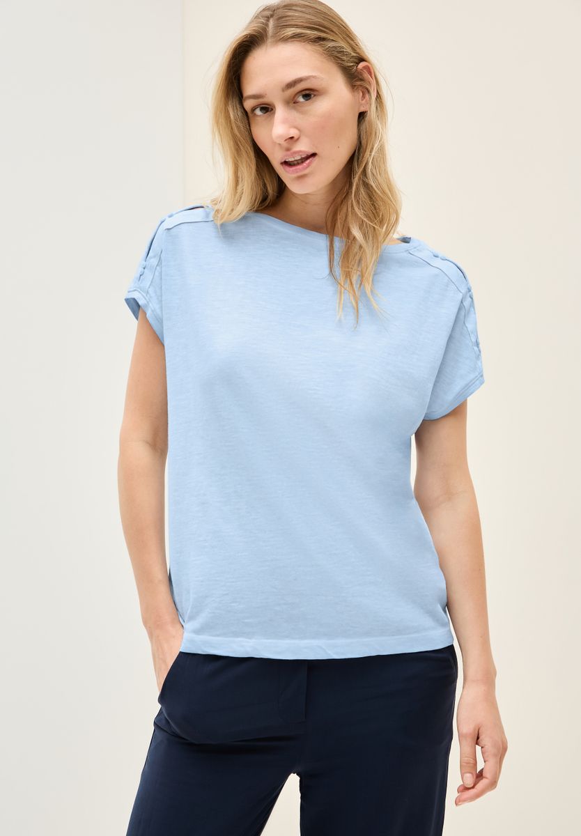 T-Shirt mit Knopfdetail