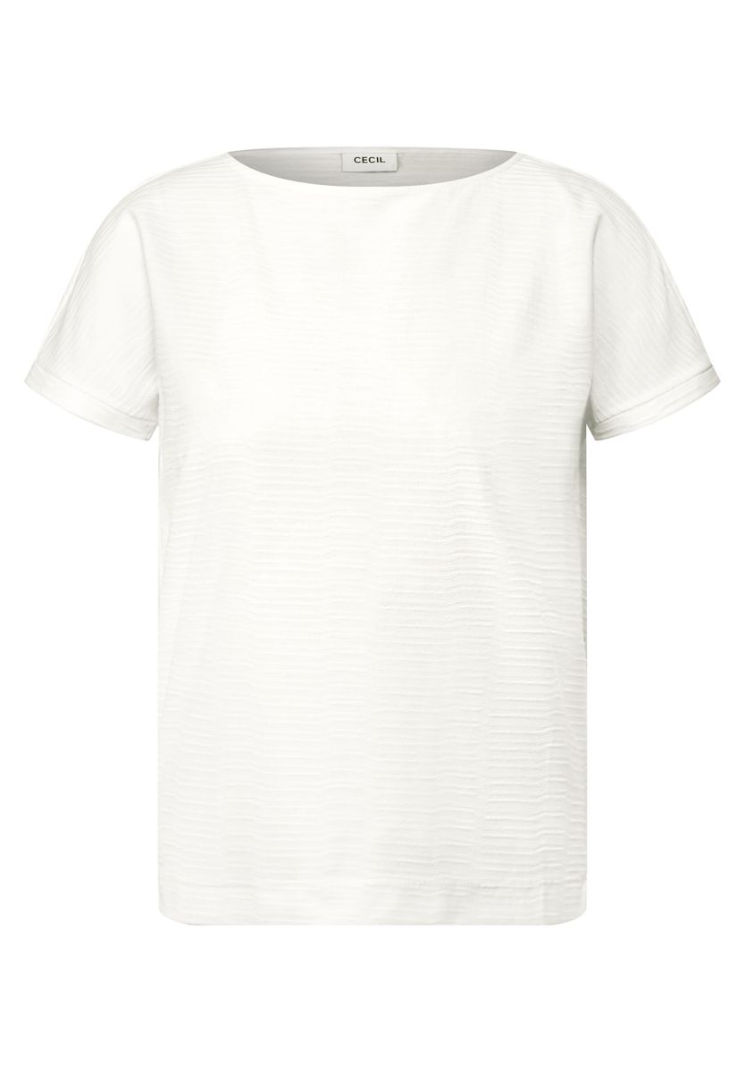Struktushirt in Unifarbe