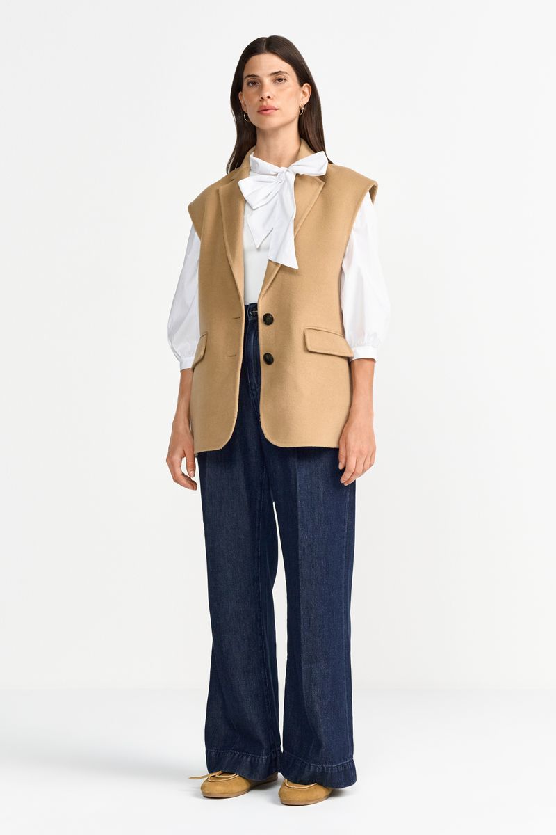 Mat Mix Blouse with Bow