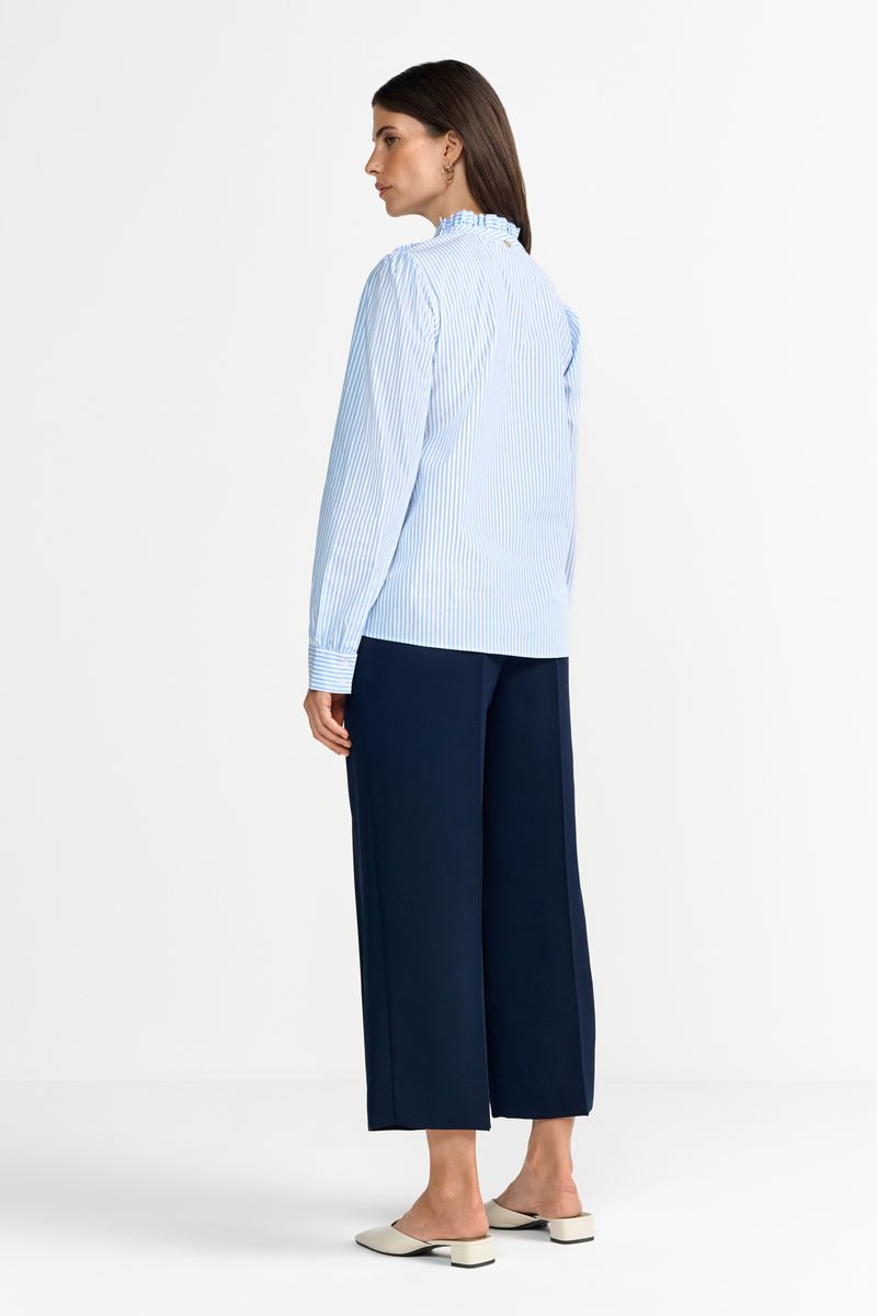 Ruffle Blouse Striped