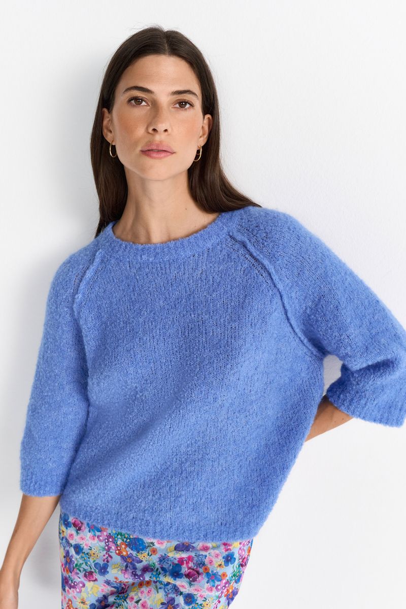 Bouclé Crew Short Sleeved