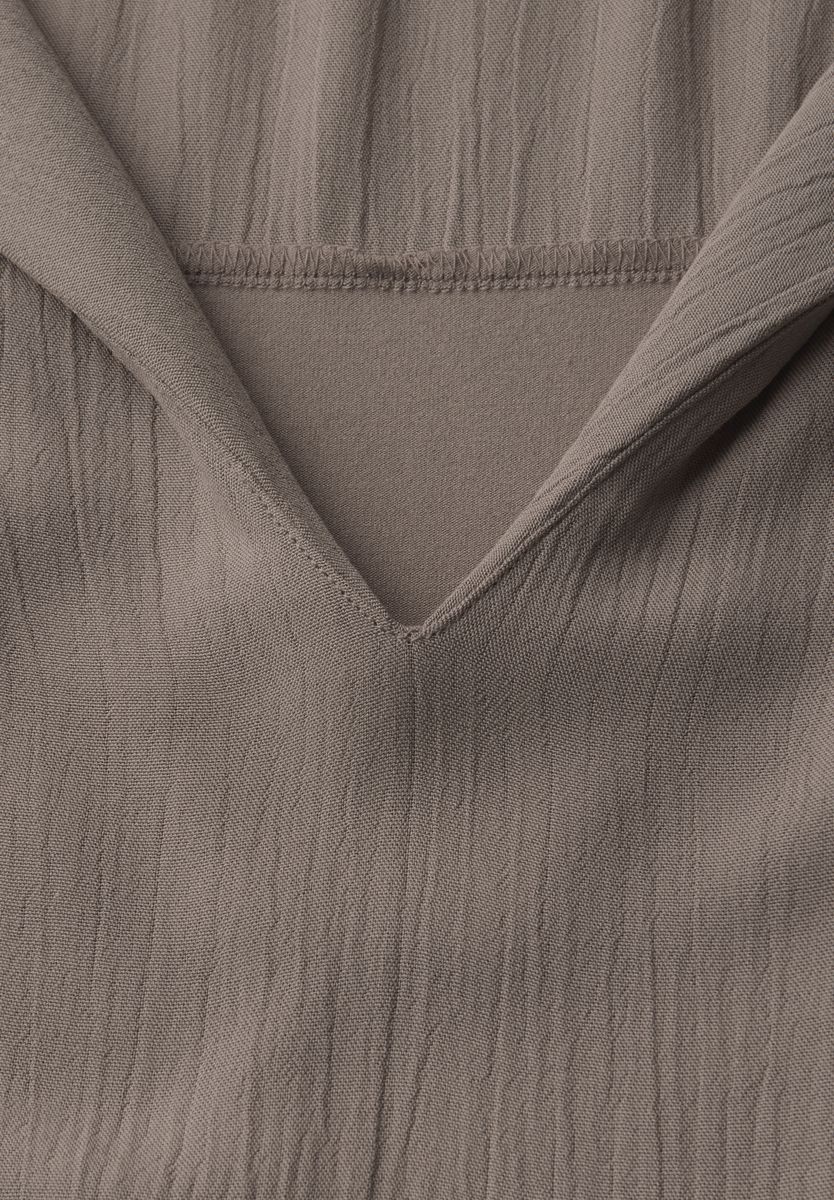 Top mit Split Neck