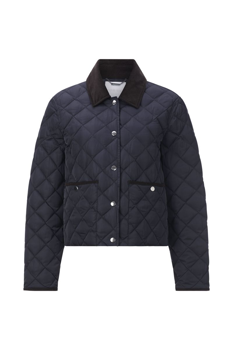 Padded Jacket with Corduroy Collar