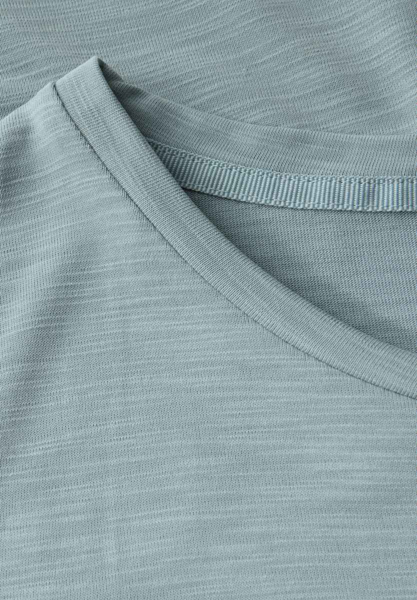 Silk-Look Shirt mit Wording
