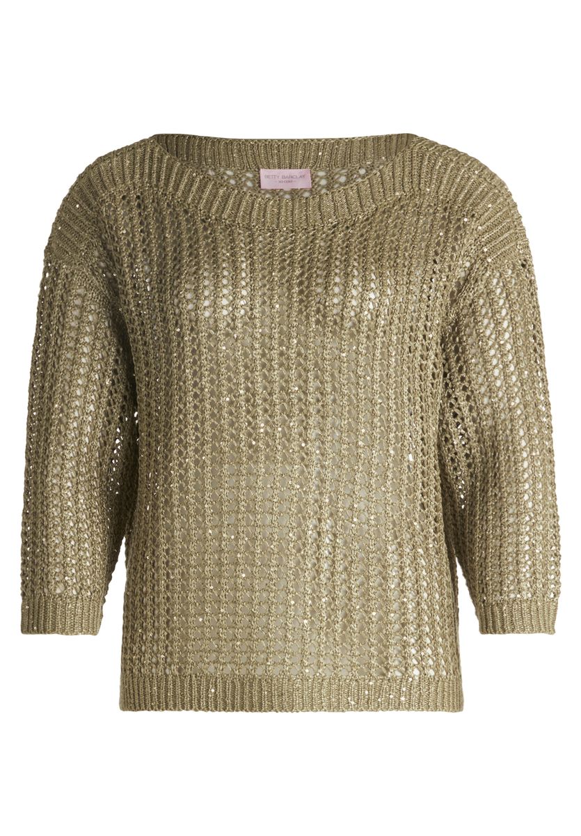 Lochstrick-Pullover