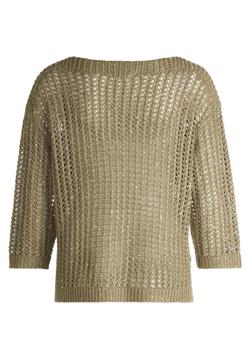 Lochstrick-Pullover