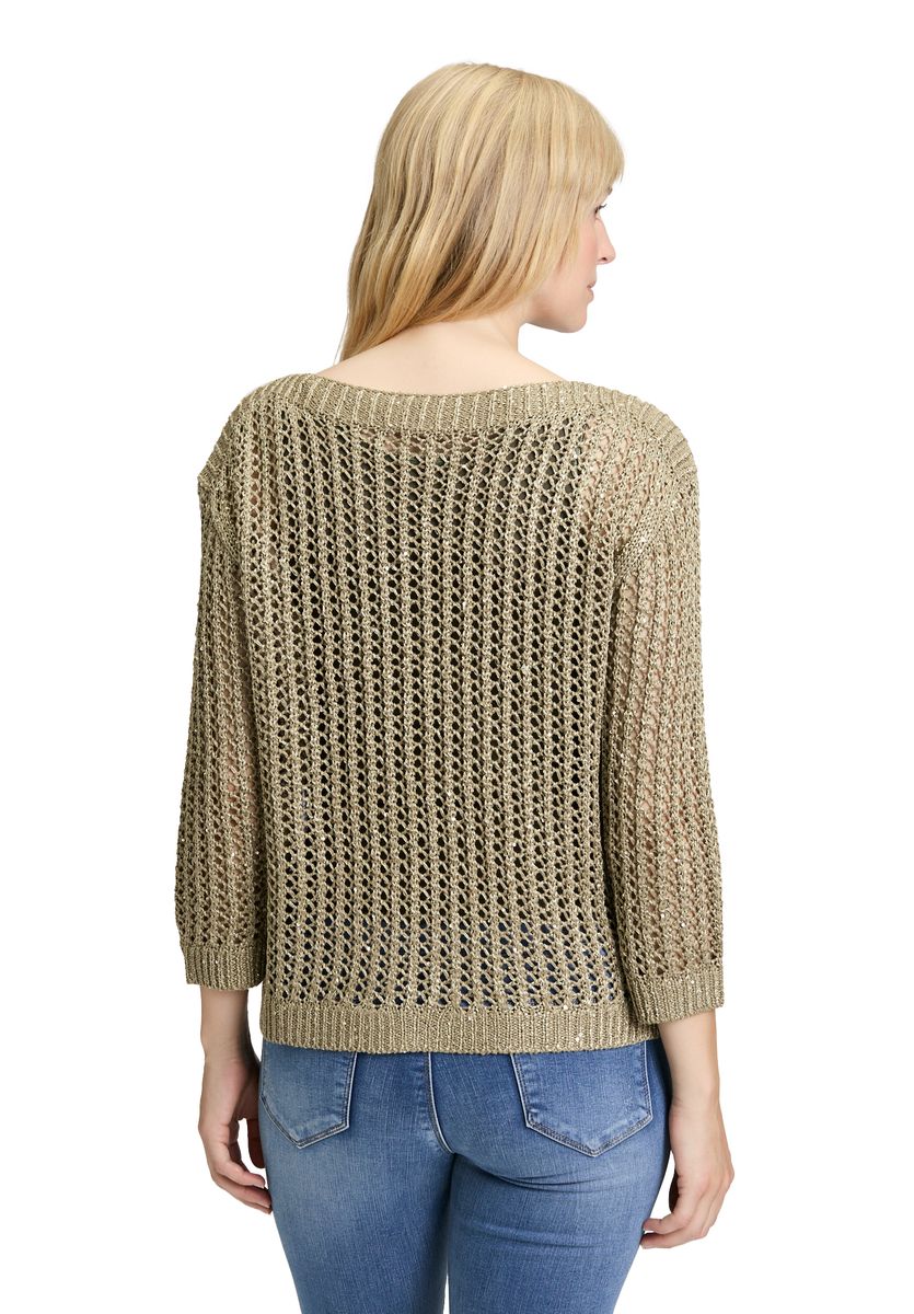 Lochstrick-Pullover