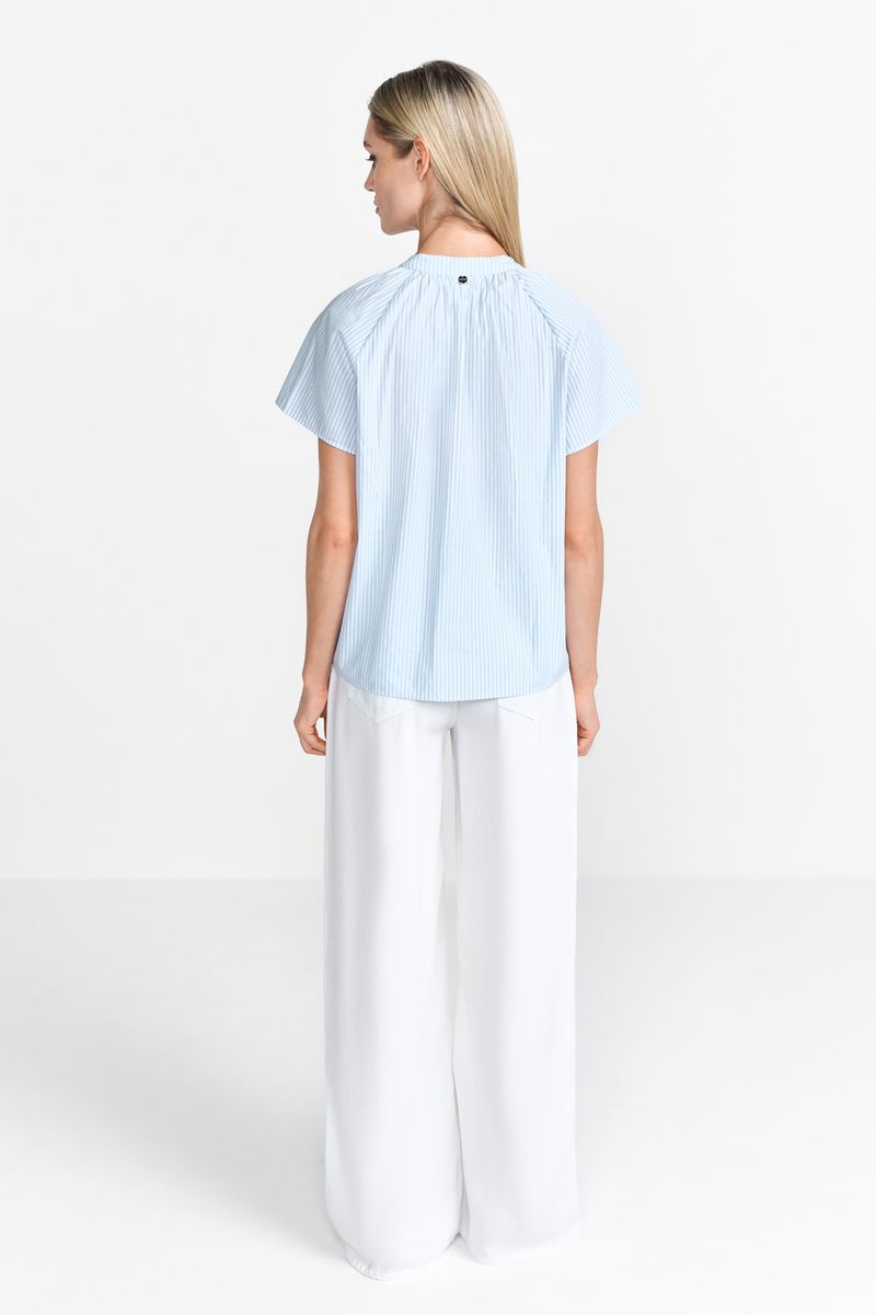 Cotton stripe blouse