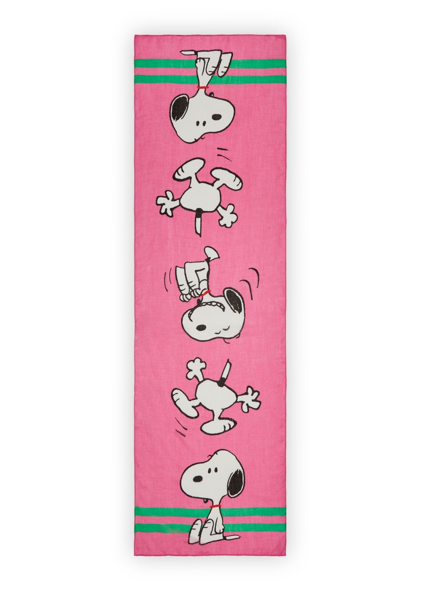 Peanuts Schal aus recyceltem Polyester mit Snoopy-Print