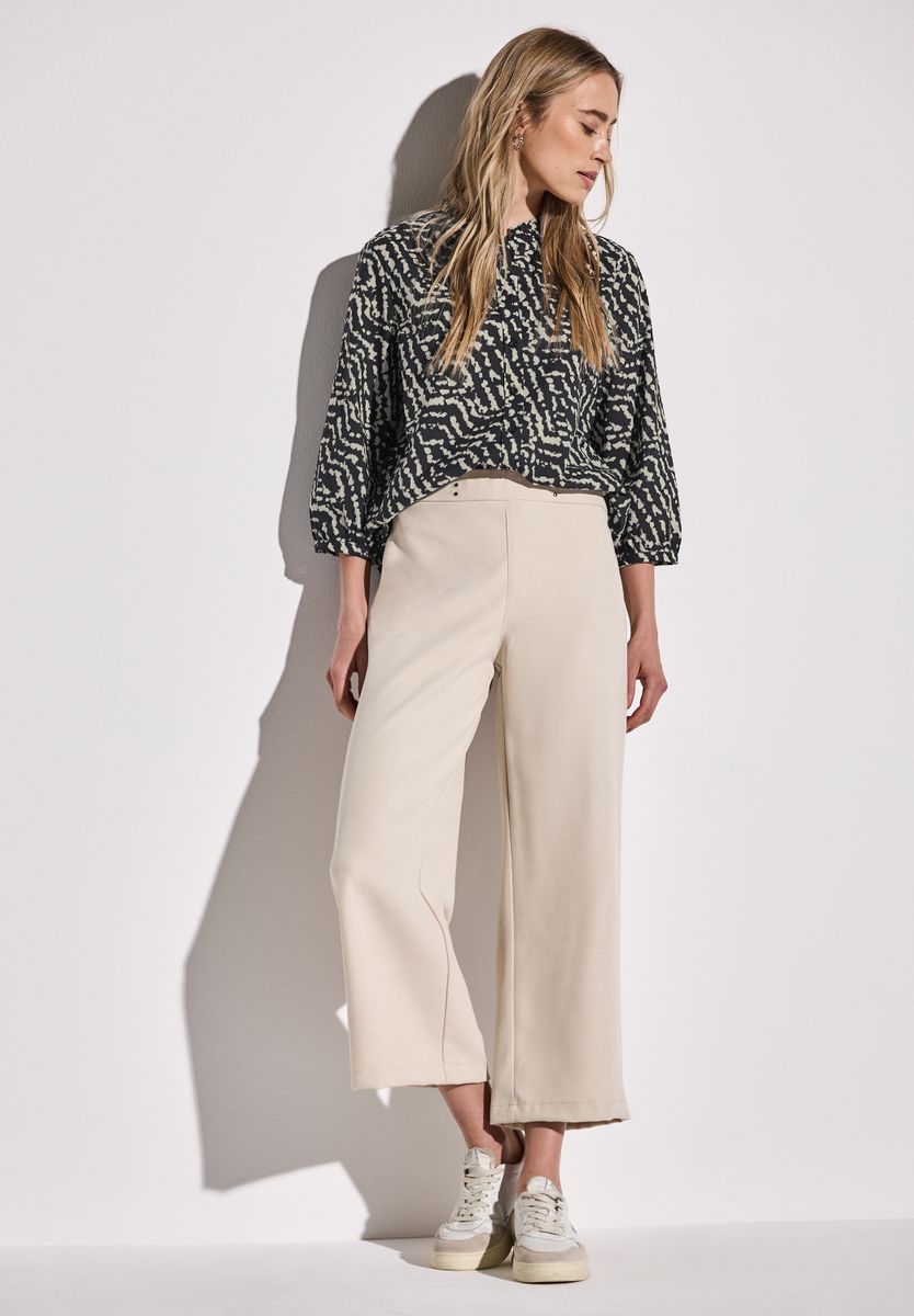 Print-Bluse mit Rüschen