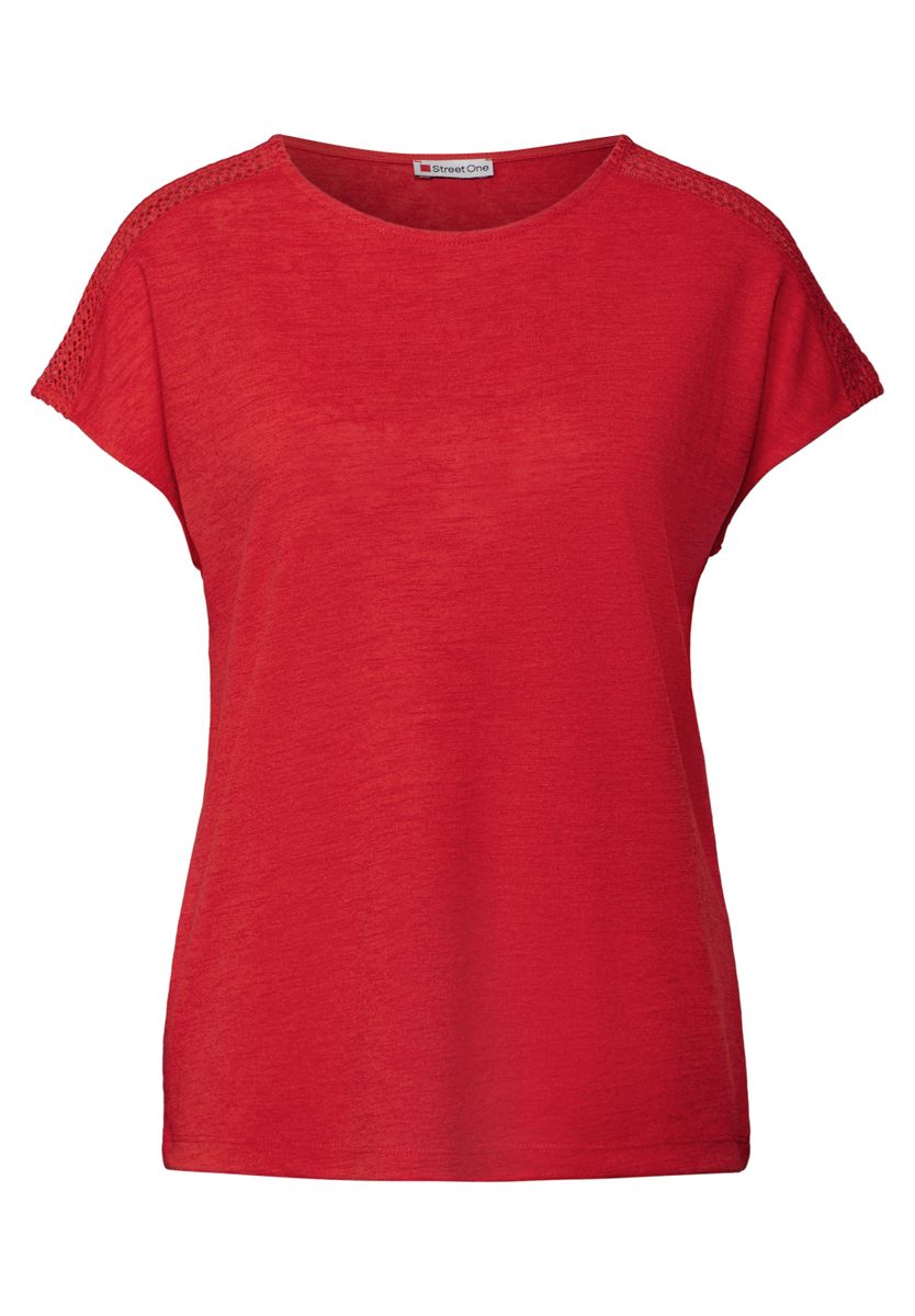 Shirt mit Spitzendetail