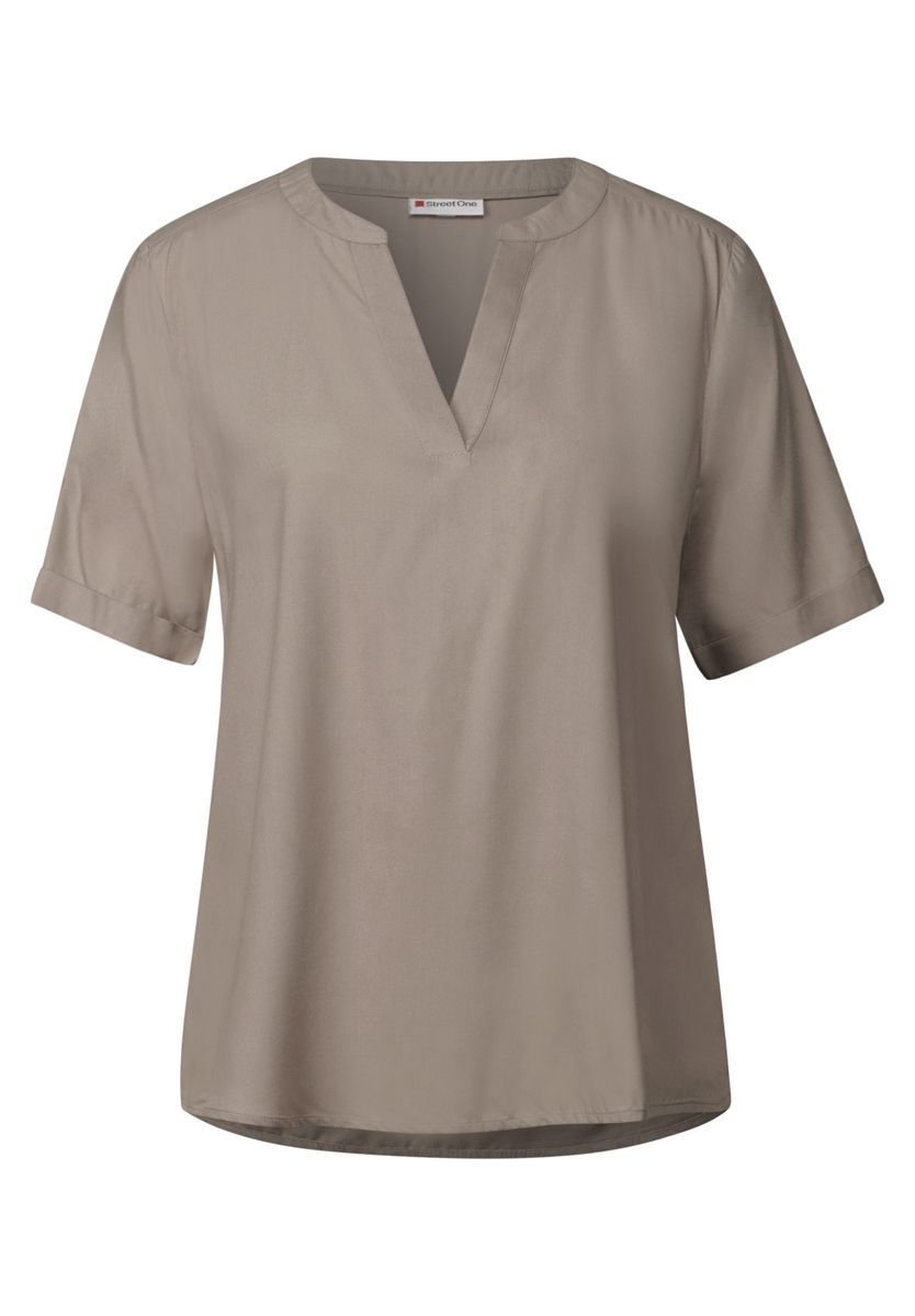 Bluse in Unifarbe