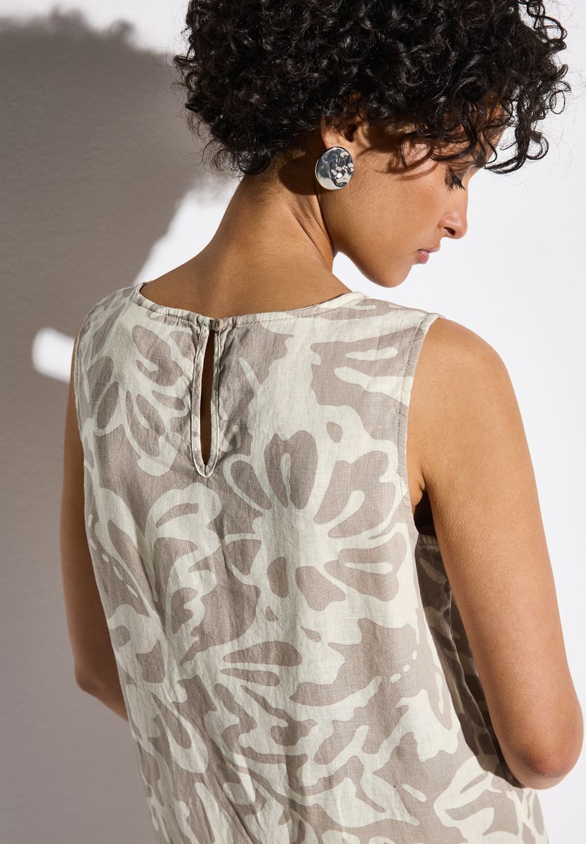 Gemustertes Leinen-Kleid
