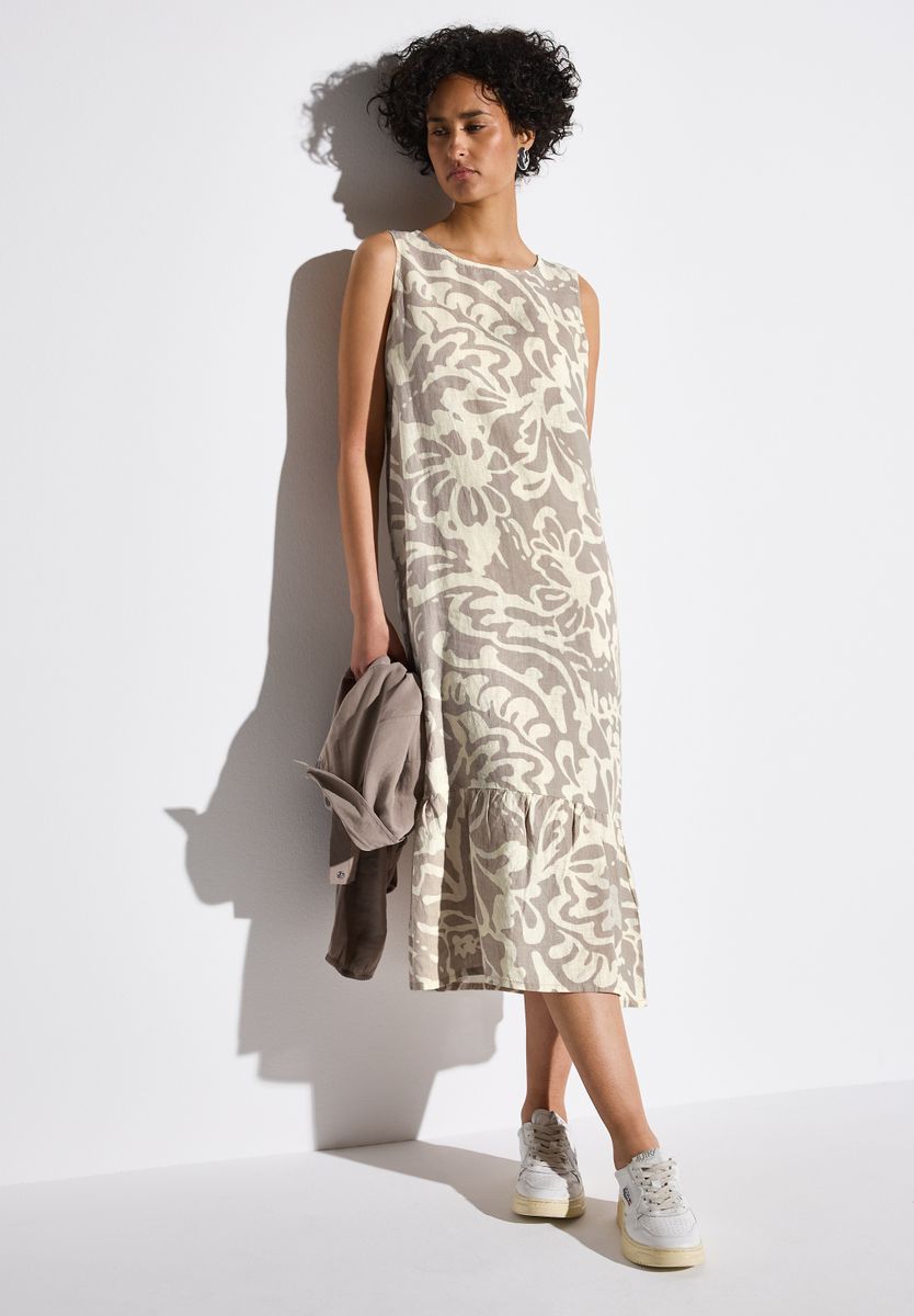 Gemustertes Leinen-Kleid