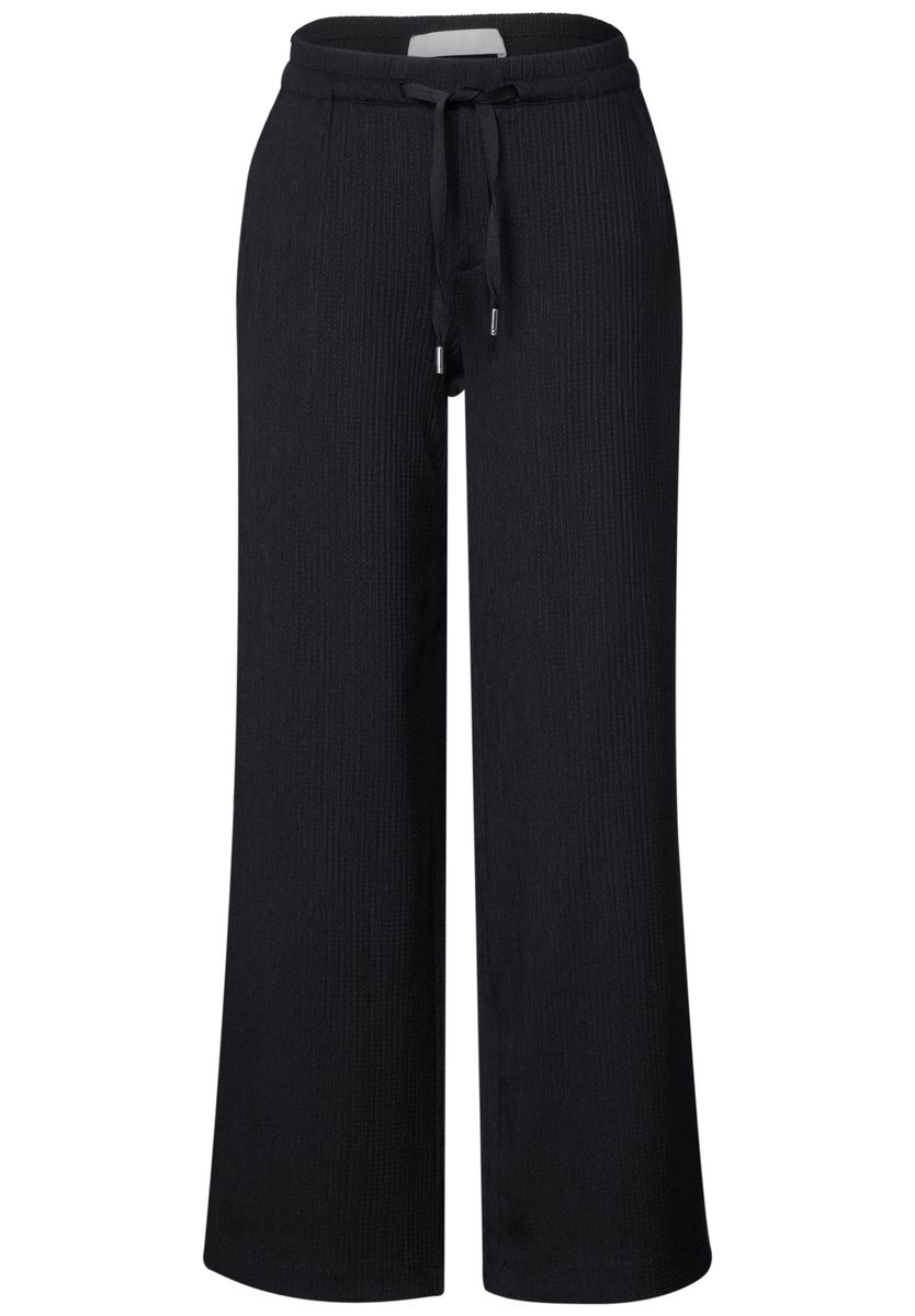 Wide Leg Hose mit Struktur