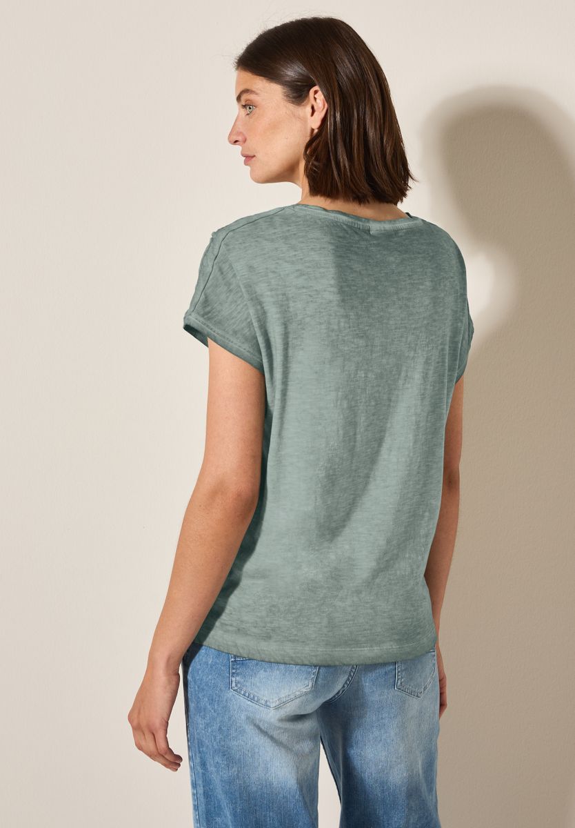 T-Shirt mit Knopfdetail
