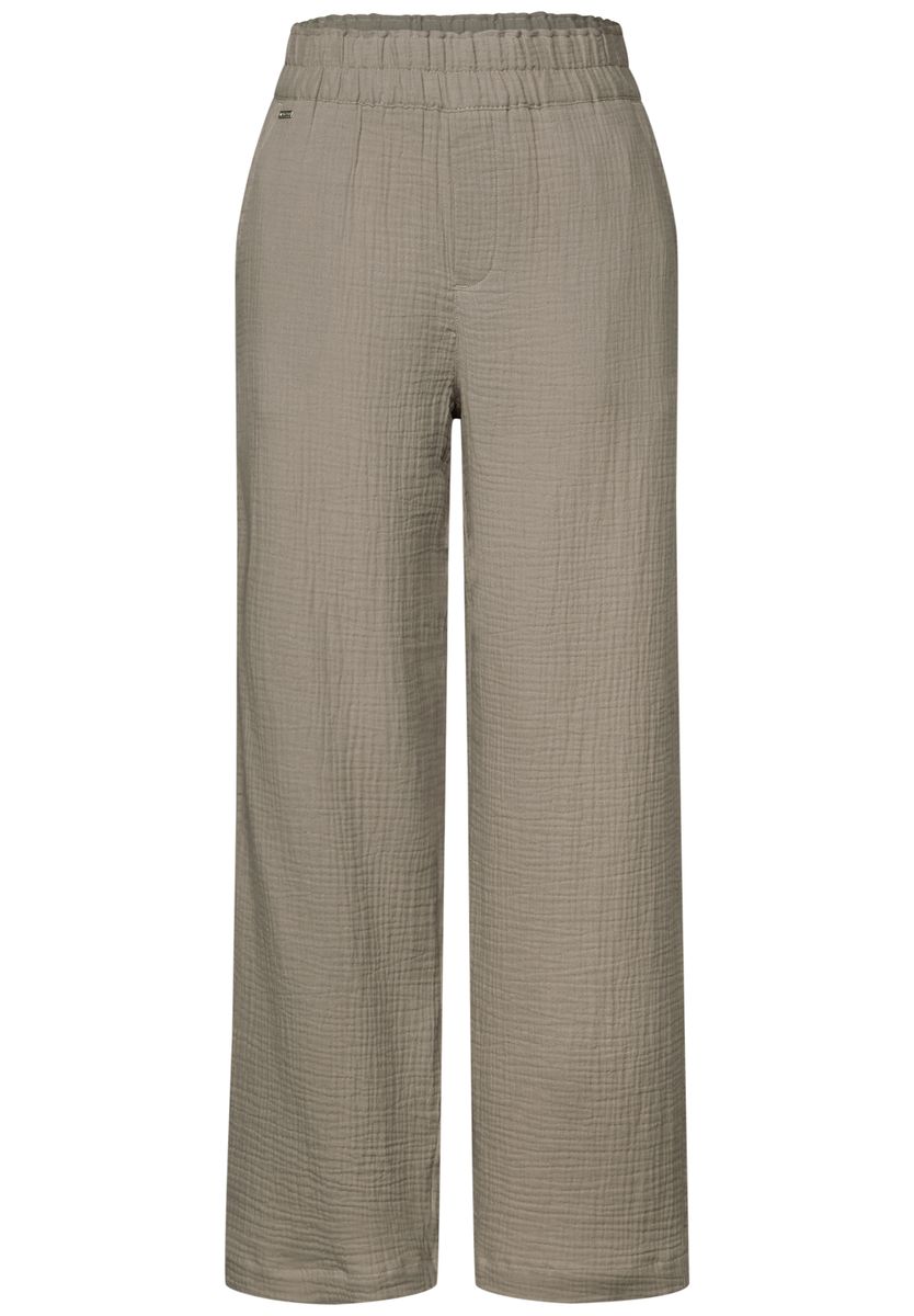Wide Leg Musselin Hose