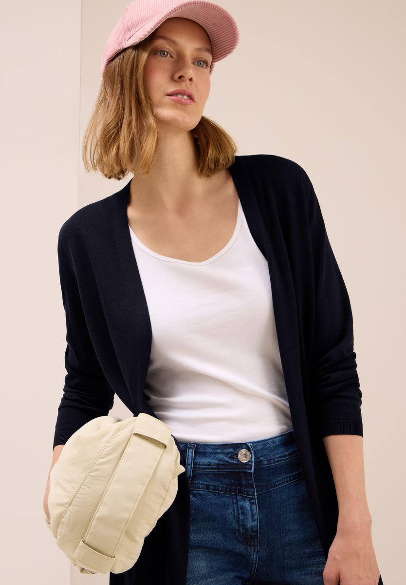 Offene Strickjacke