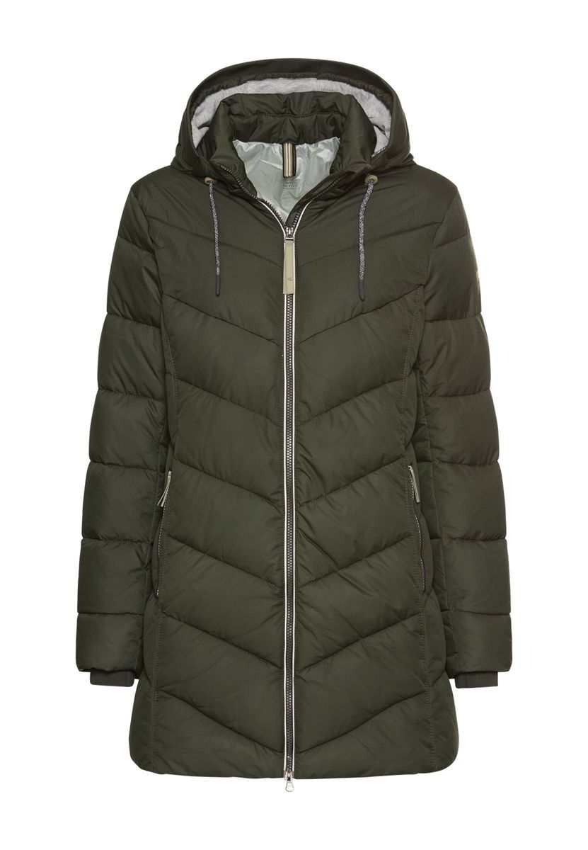 Wattierte Jacke mit abnehmbarer Kapuze