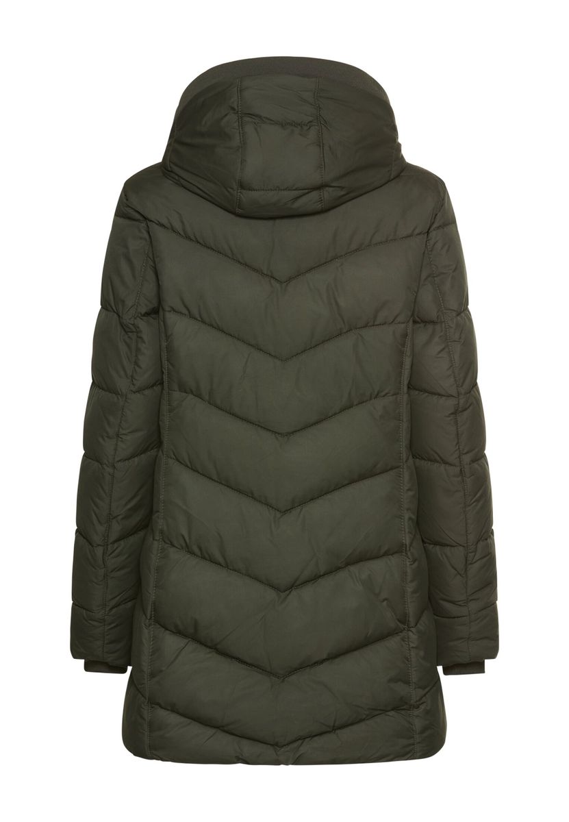 Wattierte Jacke mit abnehmbarer Kapuze