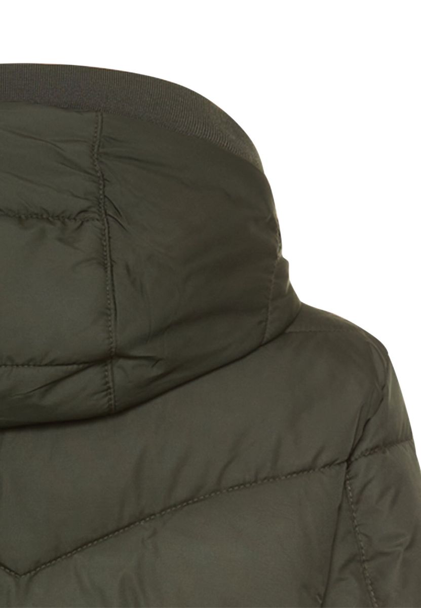 Wattierte Jacke mit abnehmbarer Kapuze