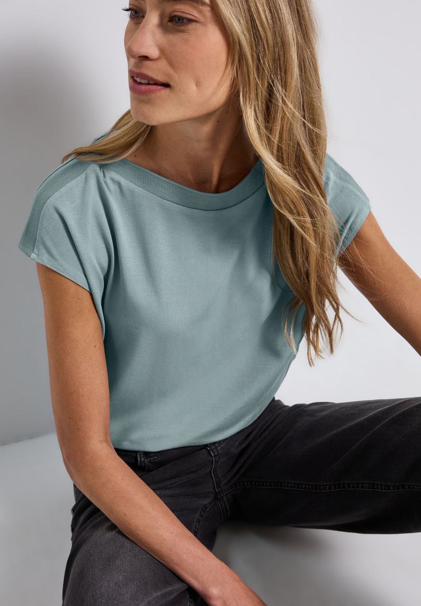U-Boot Shirt mit Rippdetail