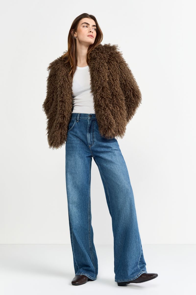 Long Hair Shearling Jacket