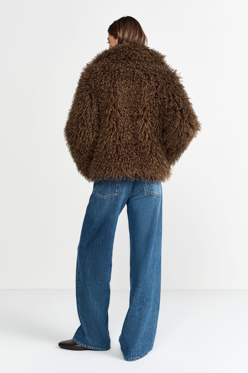 Long Hair Shearling Jacket